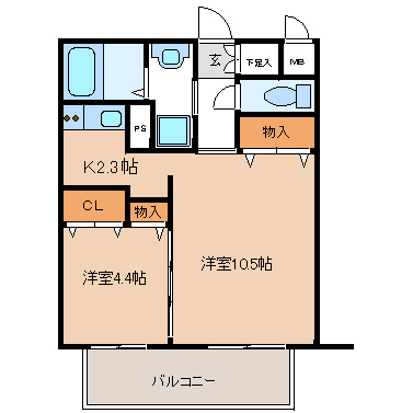 ティアレ長岡京の間取り