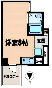 名古屋市中区新栄町のマンションの間取り