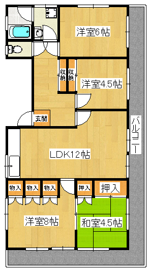 桑原ハイツの間取り