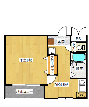 八尾市荘内町のマンションの間取り