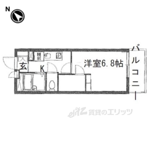 レオパレスハウス香里ヶ丘の間取り