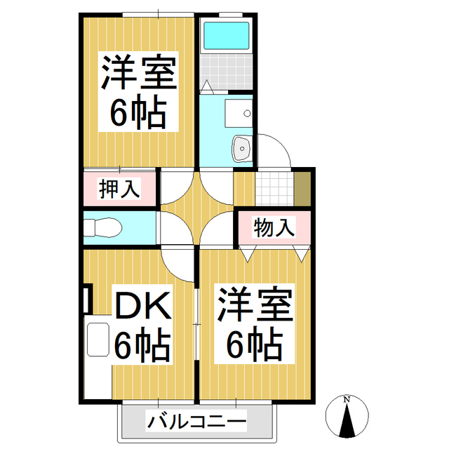 ラ・アンソレイユＢの間取り