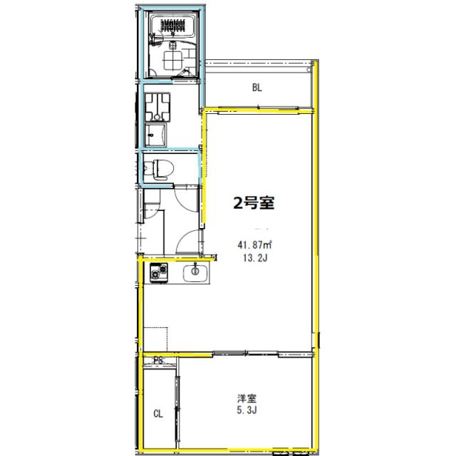 熊本市東区長嶺南のアパートの間取り