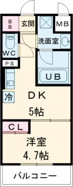 堺市西区鳳南町のマンションの間取り