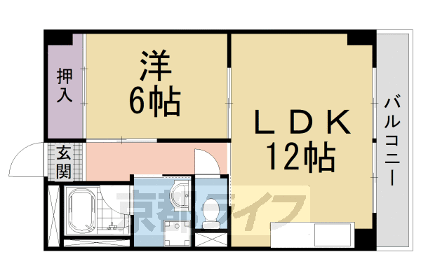 レフィナード京都西大路の間取り