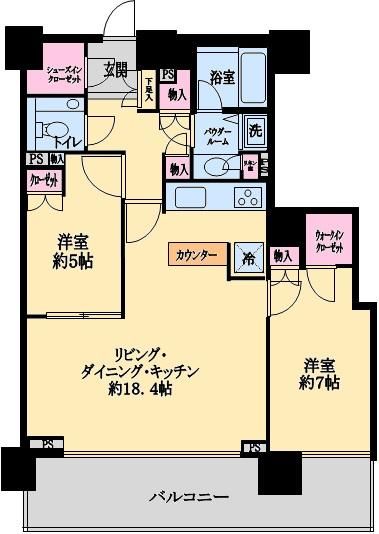 ザ：ヨコハマタワーズ　タワーウエストの間取り