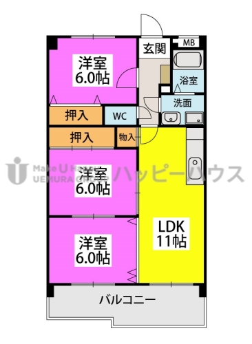 センチュリー中央の間取り