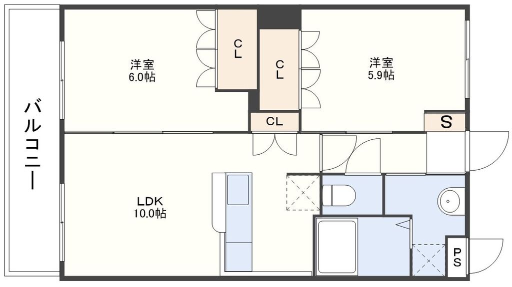 Ocean Hills 弐番館の間取り