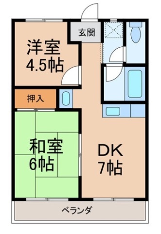 メゾンヨクナァールの間取り