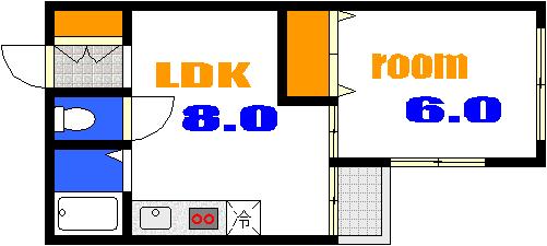 広島市中区十日市町のマンションの間取り