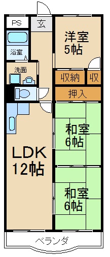 ハイツひとつまつ２番館の間取り