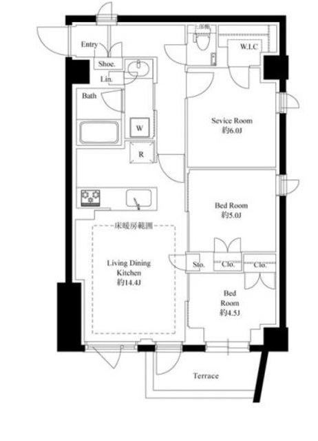 343レジデンス後楽園の間取り