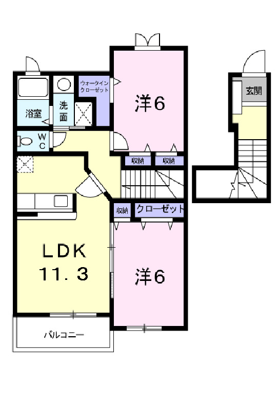 セレーノ・スパッツィオIIＢの間取り