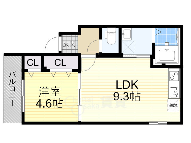 池田市豊島北のアパートの間取り