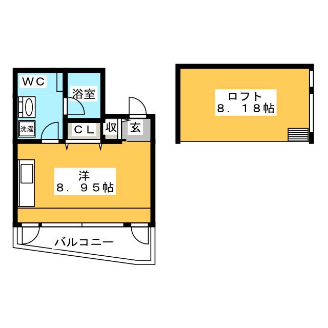 Ｓ－ＣＯＵＲＴの間取り