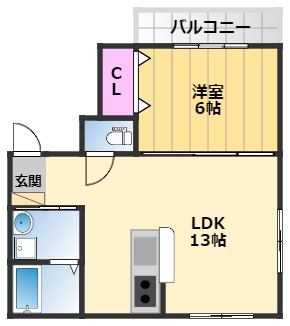 シティーコート熊野町の間取り