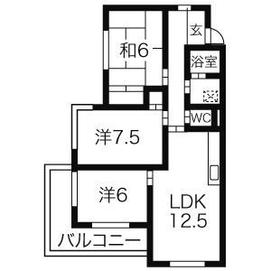 フローラ八幡山の間取り