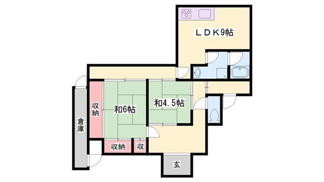 上郡平屋の間取り