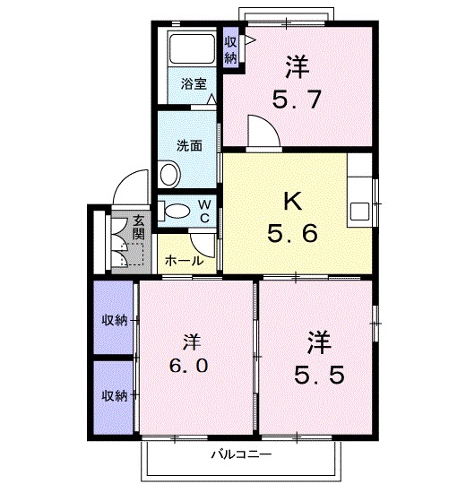 Ｋパレスの間取り