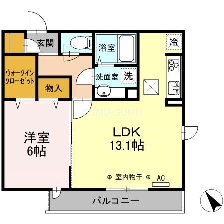 ハーネ・ユーエム・希望ヶ丘の間取り