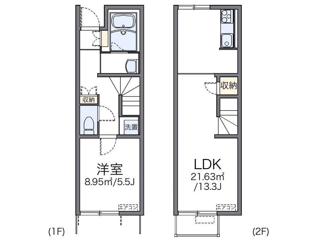 藤沢市石川のアパートの間取り