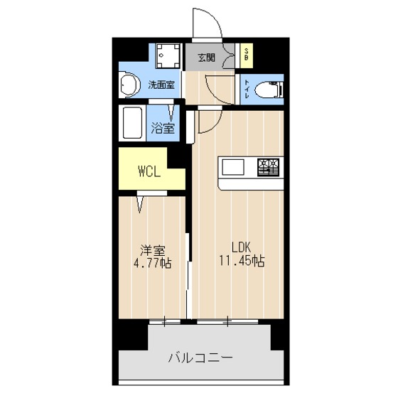 ＬＩＢＴＨ南熊本駅前の間取り