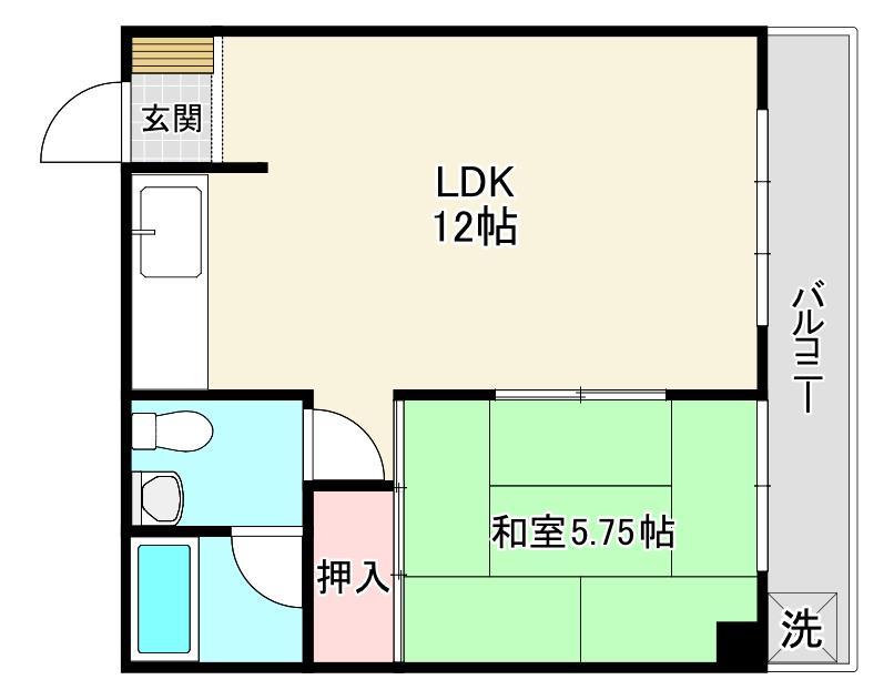 スカイコート二軒屋の間取り