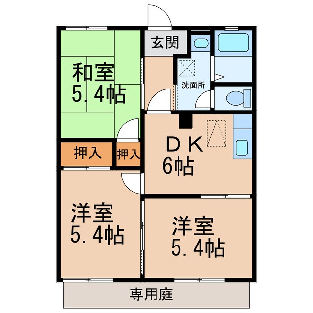 岩出市溝川のアパートの間取り