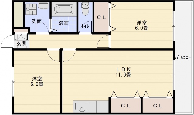 ハピネス松岡の間取り