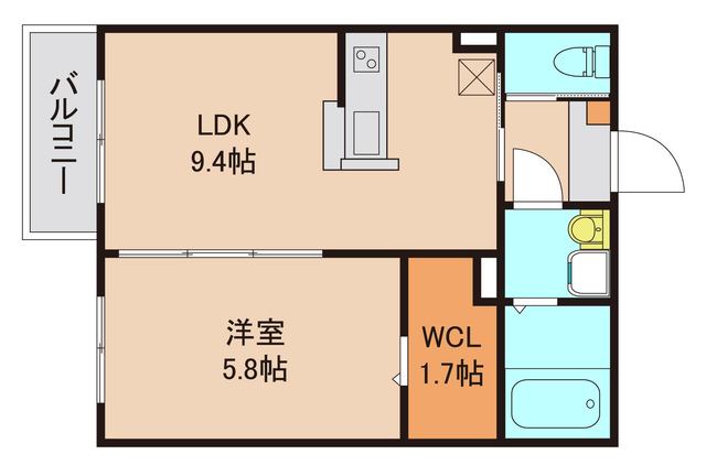 船橋市藤原のアパートの間取り