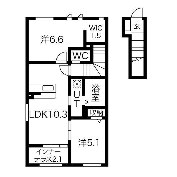 常滑市大和町のアパートの間取り