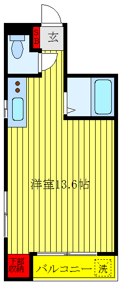 【北区十条仲原のマンションの間取り】