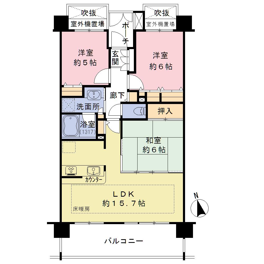 クレストフォルム武蔵小杉の間取り