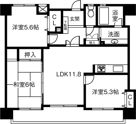 ナビハイツ一宮中町の間取り