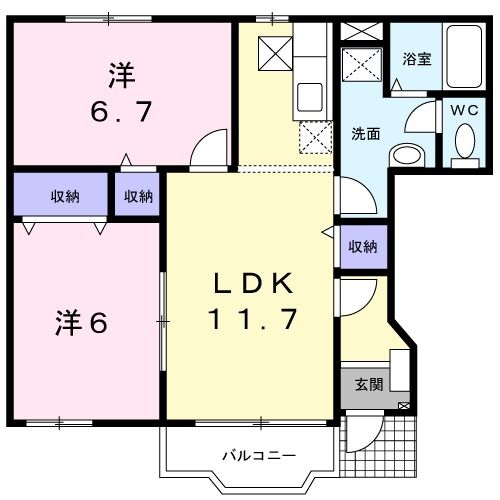 ディアコート２番館の間取り