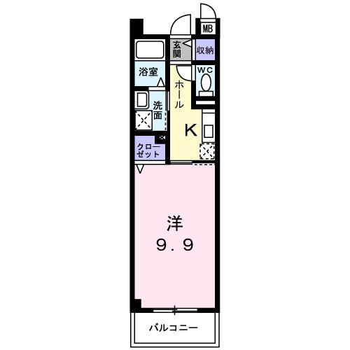 防府市本橋町のマンションの間取り