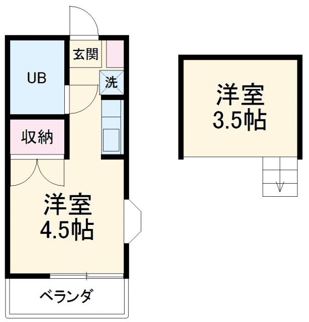 横浜市磯子区森のアパートの間取り