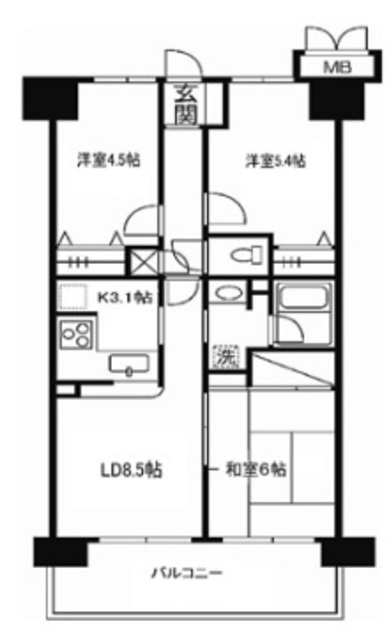 リグランド立石の間取り