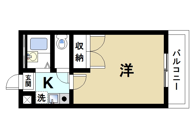 奈良市西九条町のマンションの間取り