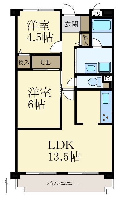 チサンマンション紀ノ川の間取り