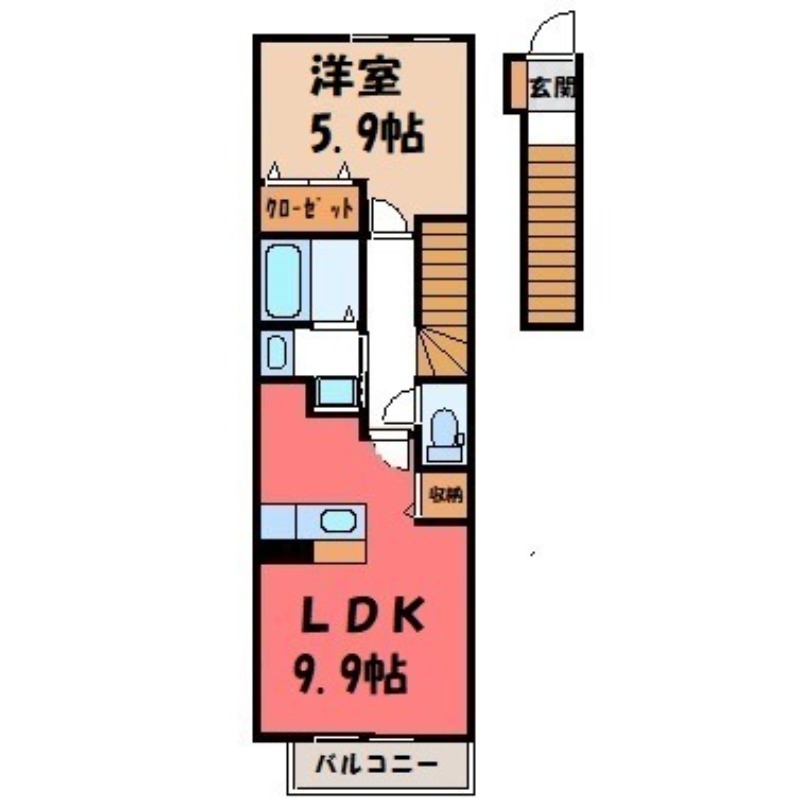 コーズィーコート R・S　Iの間取り