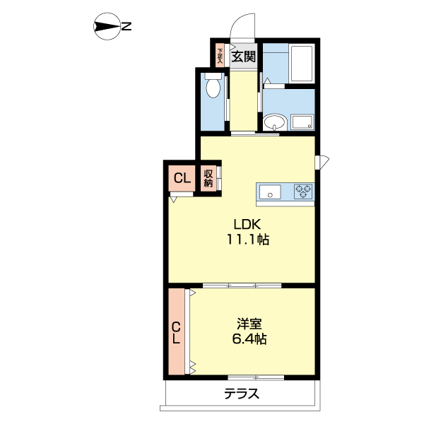 仮）杭ノ瀬賃貸住宅の間取り