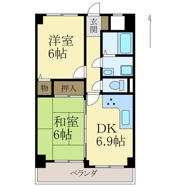 グリーンヒル北大池の間取り