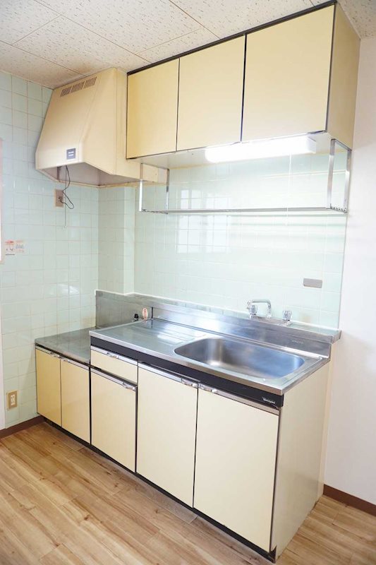 キッチン　ガスコンロ設置可能でお料理ラクラク