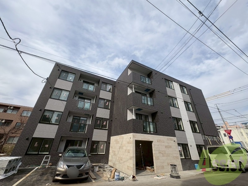 建物外観　完成予想パース　札幌市中央区南７条「仮）南７西１６ＭＳ」