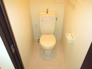 トイレ　落ち着いた色調のトイレです