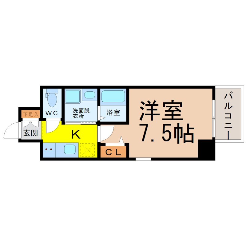 ＪＲ中央本線 大曽根駅 徒歩3分 9階建 築3年の間取り写真