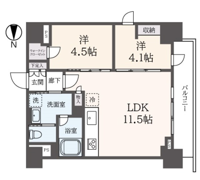 京急本線 京急鶴見駅 徒歩2分 10階建 築1年の間取り写真