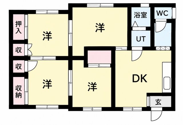 丸山町1丁目貸家の間取り写真