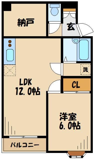ＪＲ相模線 上溝駅 徒歩6分 4階建 築40年の間取り写真